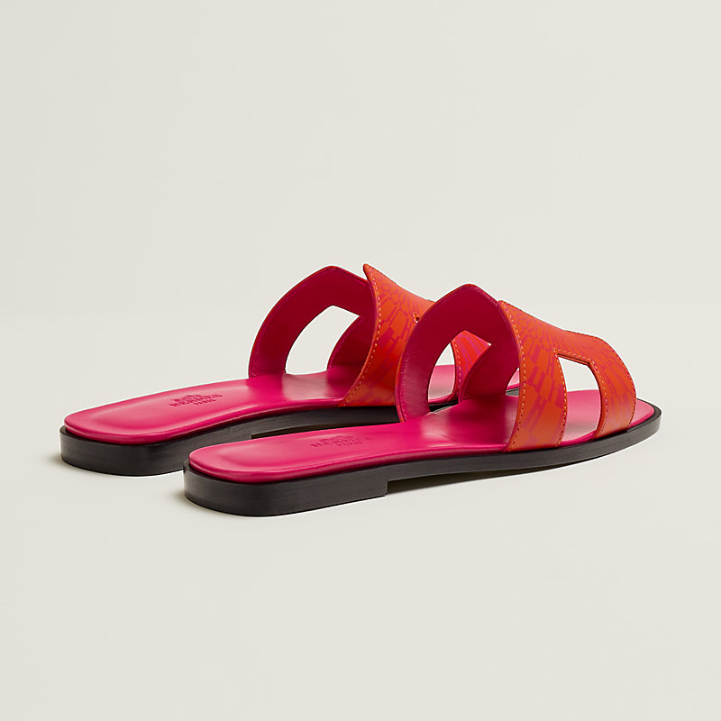 Hermes oran sandals online pink